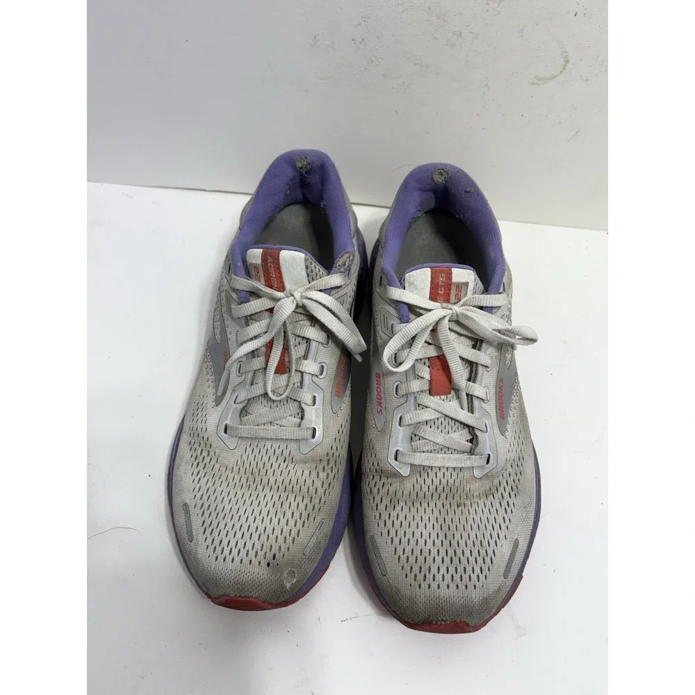 Brooks Adrenaline GTS 22 Womens Shoes Size 10 Purple Gray Running Gym Sneakers
